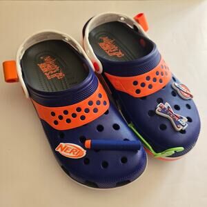 NWT Nerf x Crocs Classic Clog Blue Orange Size 9M/11W Hasbro FUN
